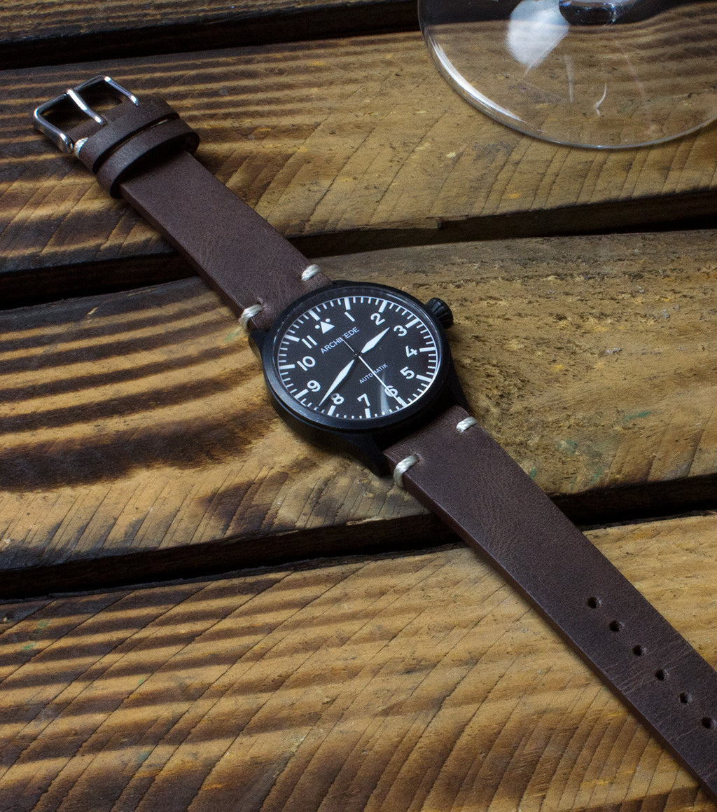 braunes Uhrenarmband aus Leder