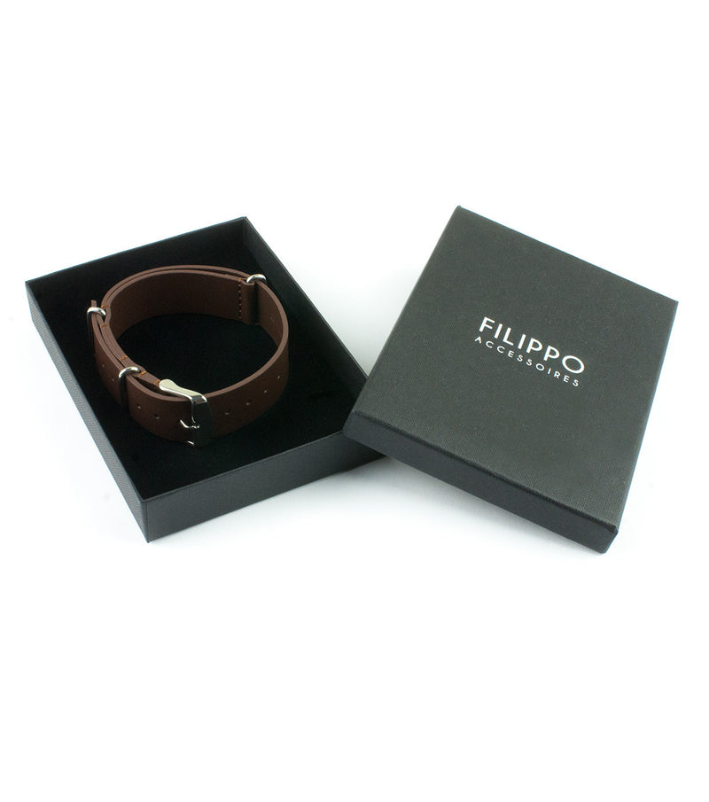 braunes NATO Uhrenarmband aus Leder